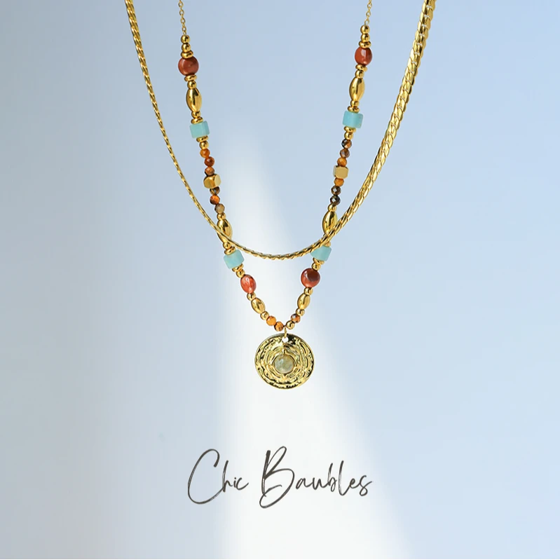 钛钢仿水晶项链 手工小众复古轻奢波西米亚民族风（直播专享）坠链