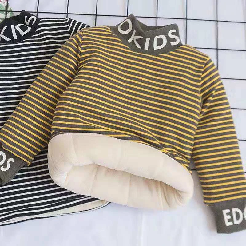 【小扬哥推荐】男童女宝3层加绒高领套头棉衣内胆中小童夹棉加绒加