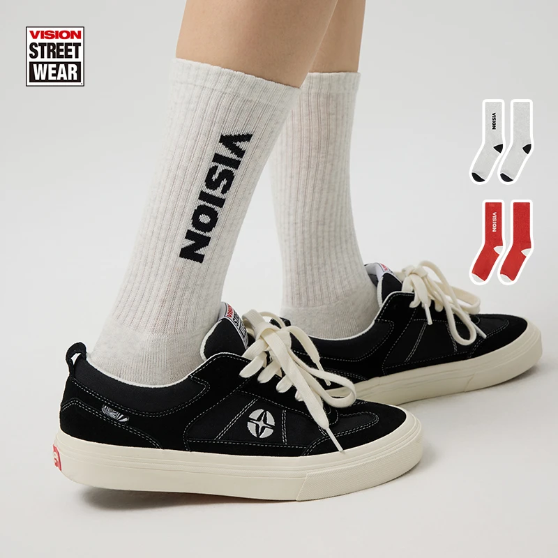 VISION 经典LOGO运动中筒袜棉袜男女同款秋冬新款