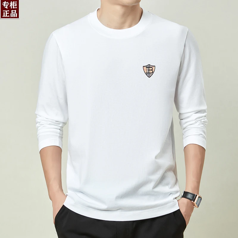 【专柜正品】欧洲轻奢品牌长袖T恤男款春秋季纯棉上衣休闲圆领卫衣