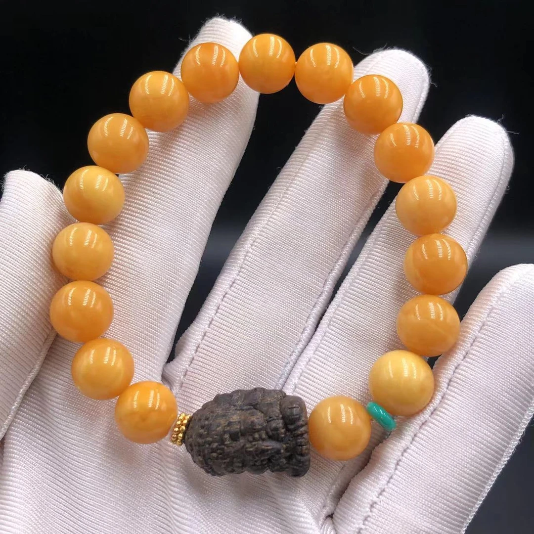 【亿轩臻选】ZX062007花蜡单圈手串diy沉香象神9mm+