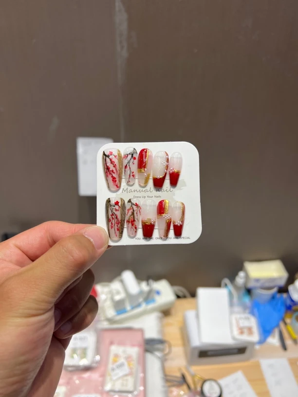 手绘中国风纯手工穿戴甲