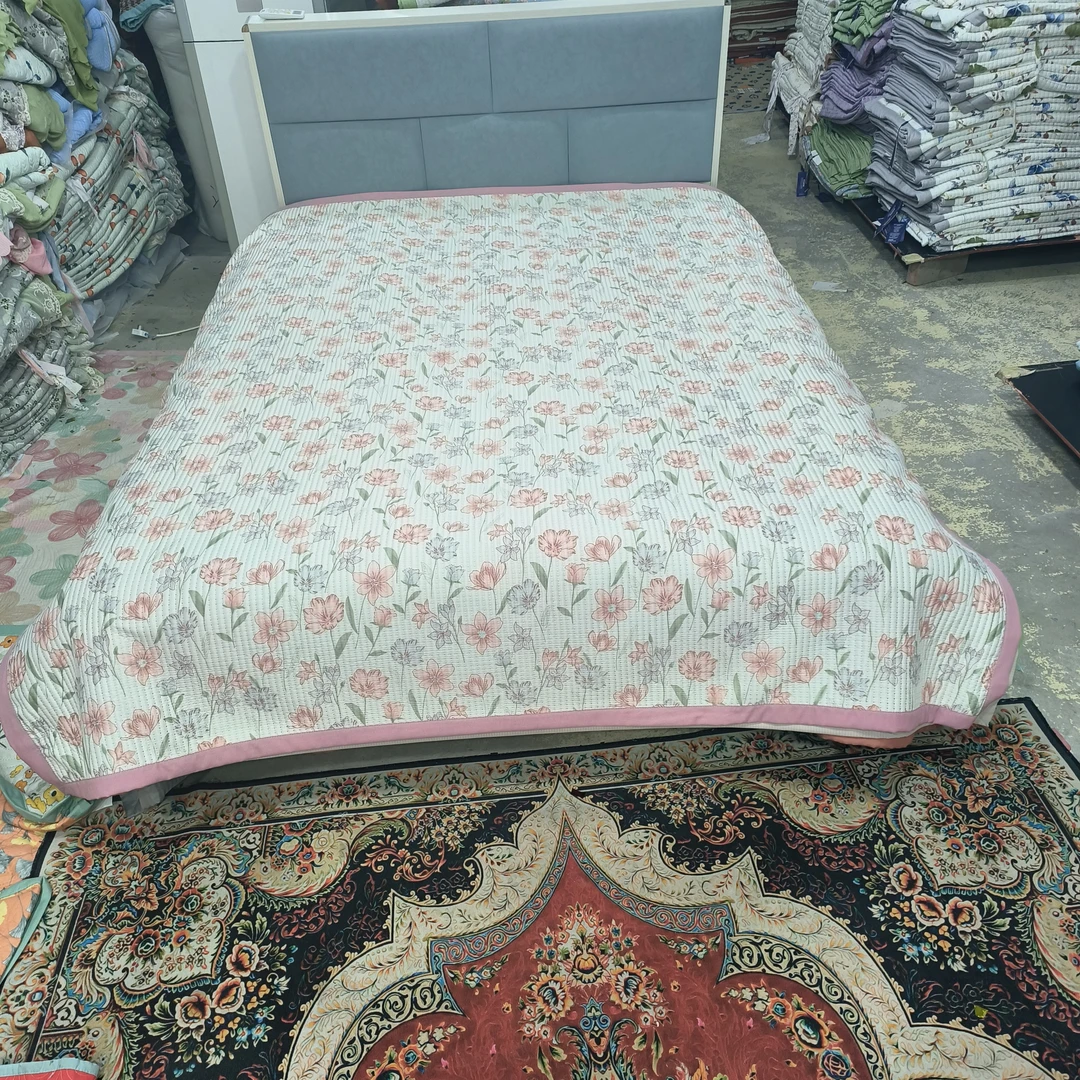 水洗天丝凉席《粉花丛》2米✘2.3米