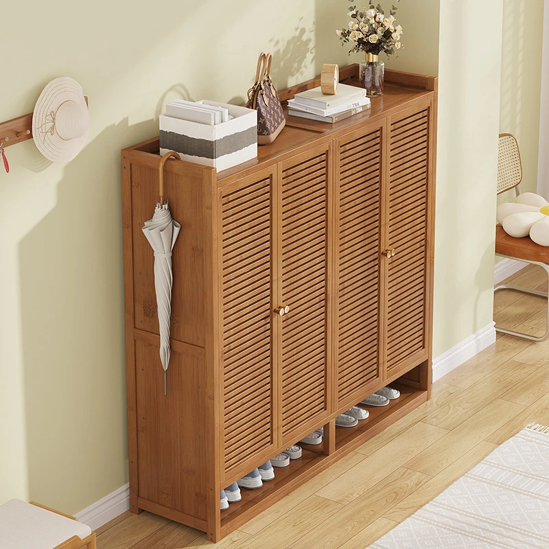 入户简易鞋架门口大容量鞋柜收纳鞋子的神器防尘新款玄关柜家用