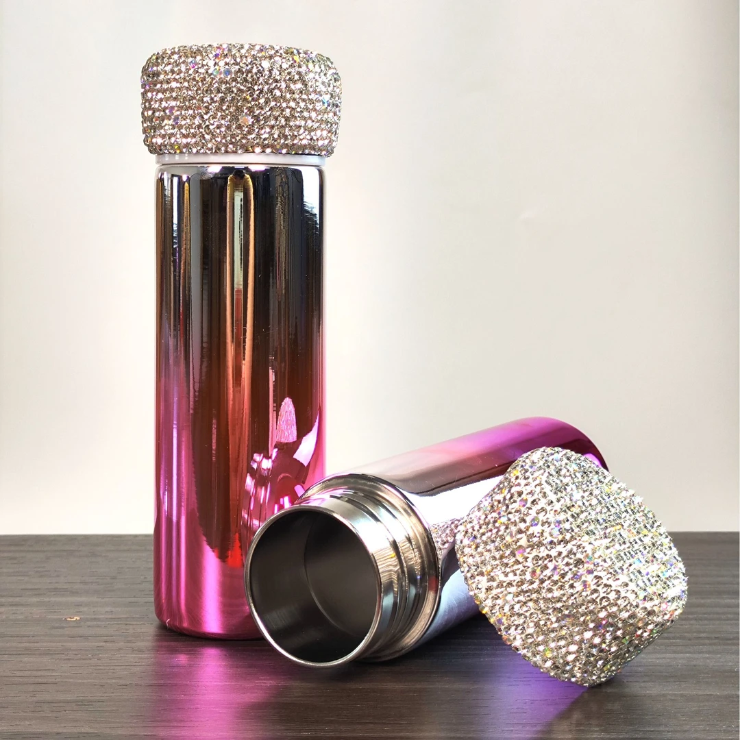 带钻高颜值轻奢口袋保温杯便携女士2025新款水杯炫彩创意送礼高档