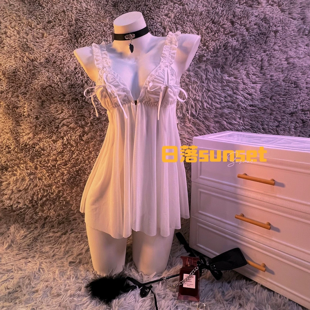 【日落sunset】聚酯纤维 短袖 成人 青年 常规款 情侣战袍女款情趣