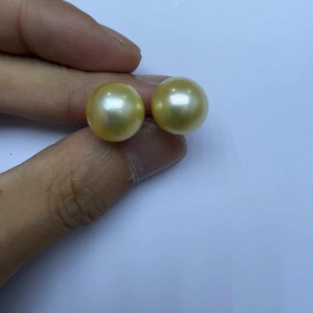 海水珍珠耳饰18K金镶嵌