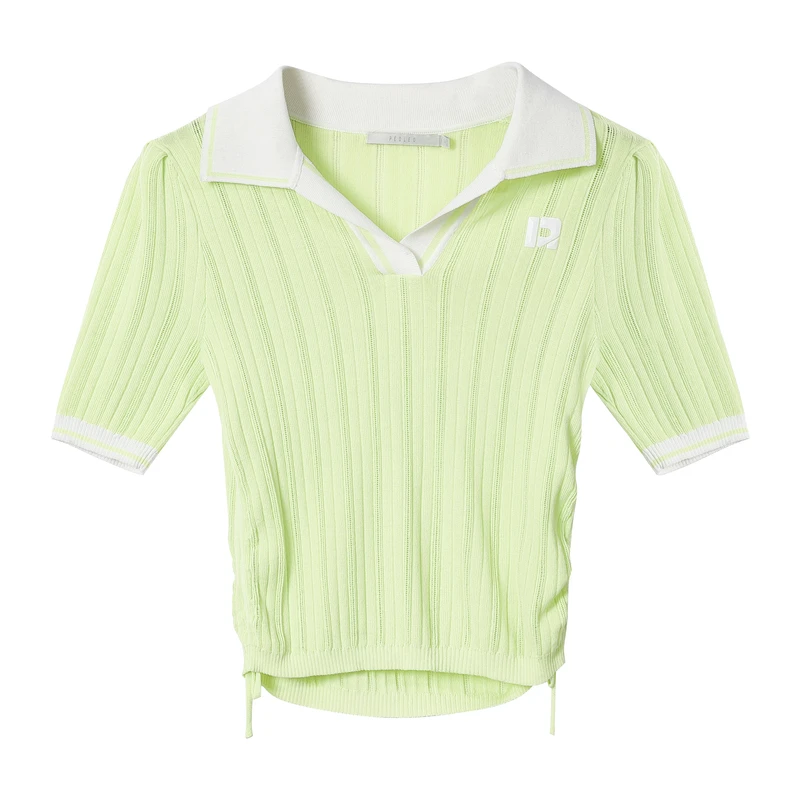 毛针织衫PM3307033小香风气质时尚休闲绿色夏季圆领撞色