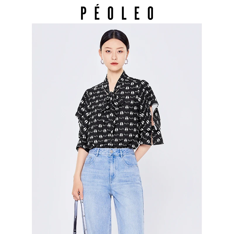 【唐长老专属】PM4109071休闲上衣碎花时尚夏季小众印花翻领满印