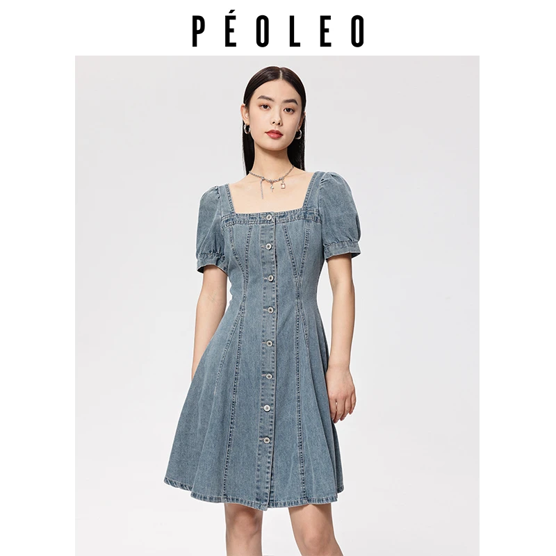 【唐长老专属】PM4312768连衣裙方领连衣裙女装连衣裙蕾丝显瘦气质