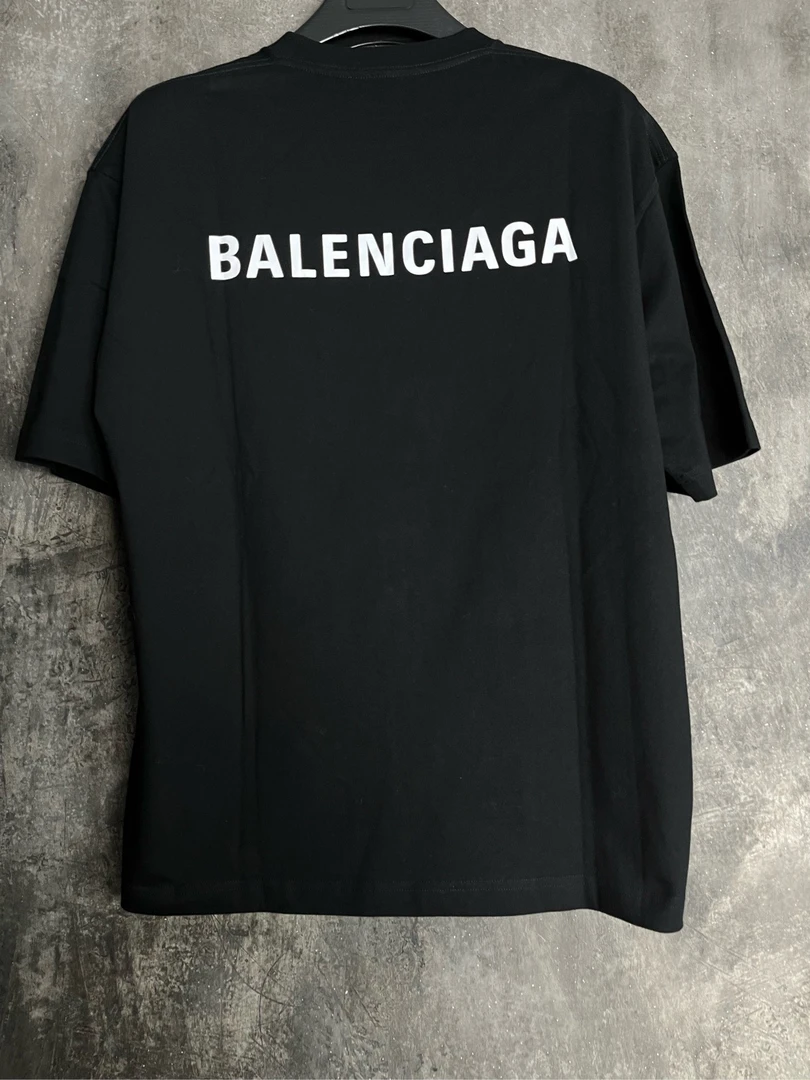 全新未使用 Balenciaga/巴黎世家 前后经典字母logo 黑色短袖
