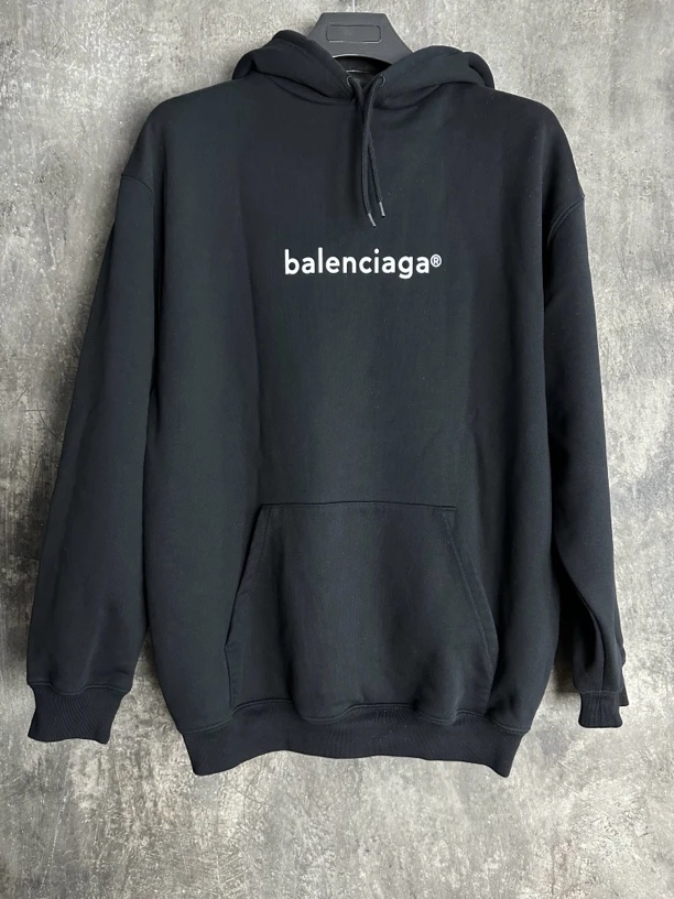 全新未使用/巴黎世家Balenciaga胸口邮箱logo帽衫卫衣