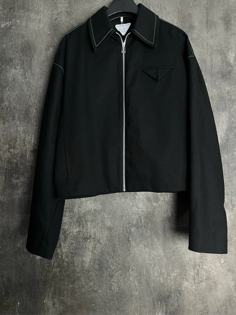 全新未使用 BOTTEGA VENETA/葆蝶家 绿色缝线夹克外套
