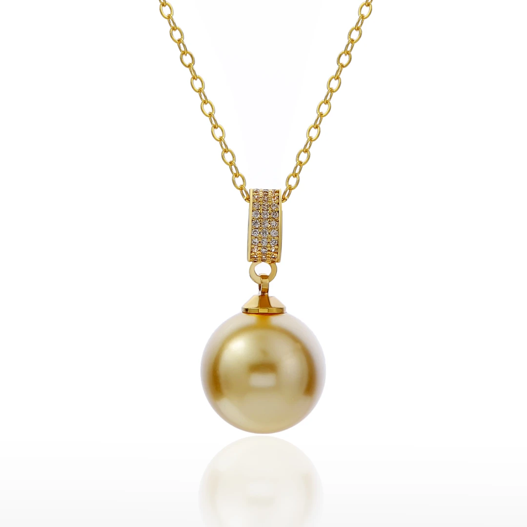 吊坠14mm浮光若影小香风气质吊坠项链（赠链50cm