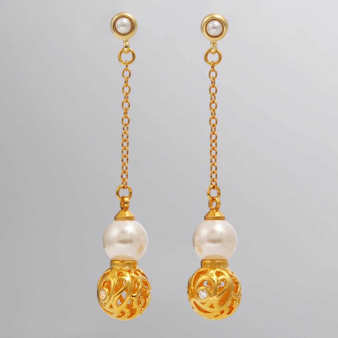 【葫芦】镂空设计耳线灵动葫芦精致气质耳环/