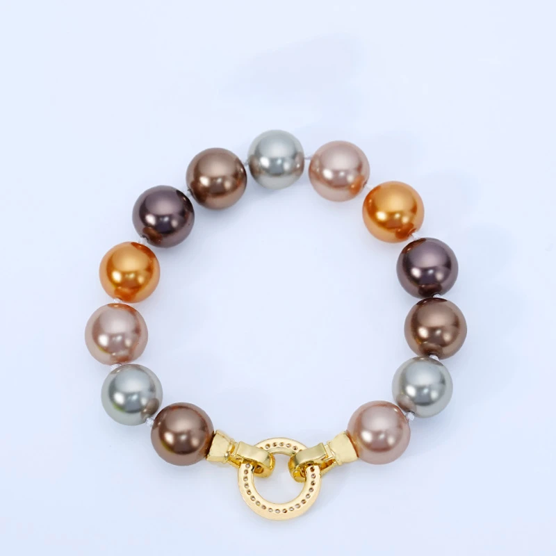 【莫迪卡拉】美拉德手串12mm糖果暖混彩气质手链