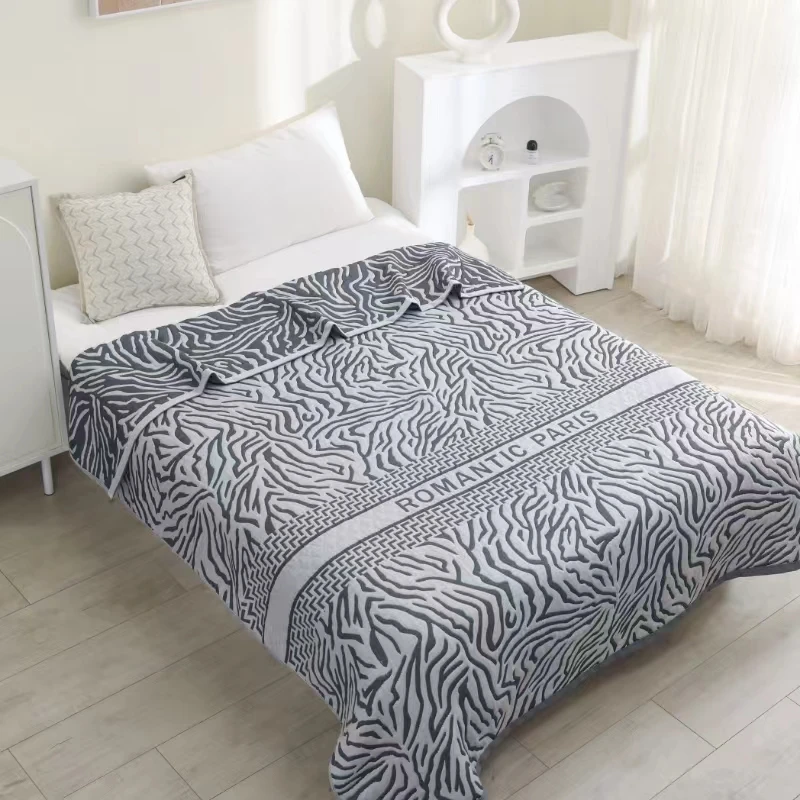 【大斑马纹】200*230cm亲肤柔软舒适透气床盖AB版双面可铺可盖
