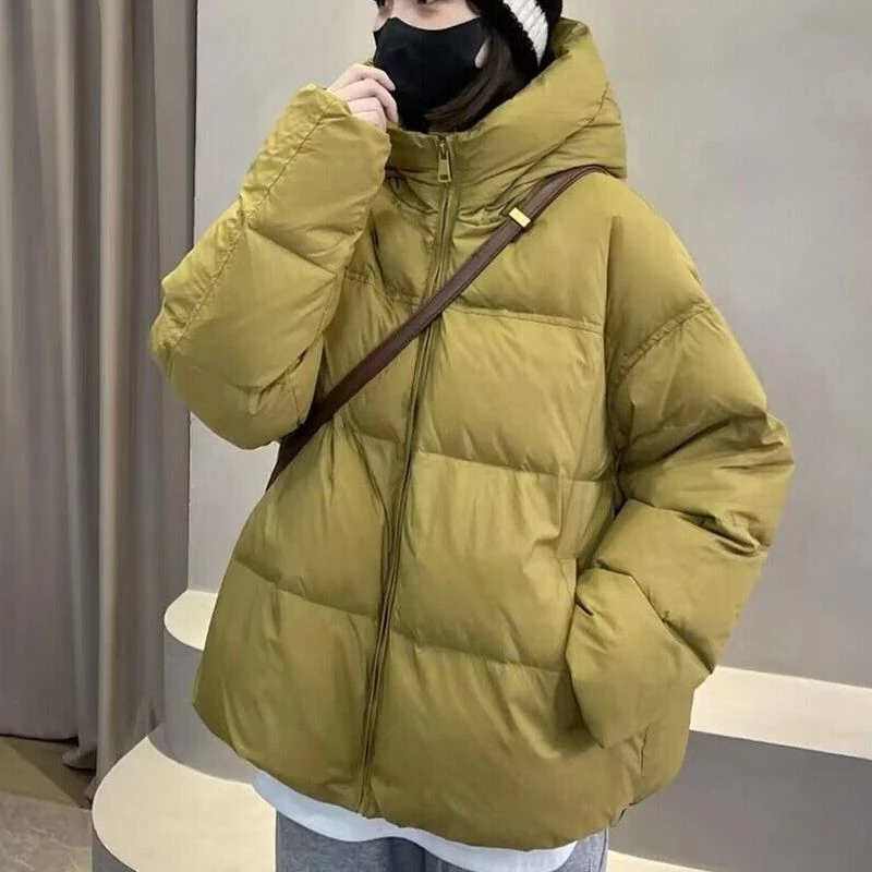 YAYA/鸭鸭白鸭绒羽绒服女加厚冬季2024新款韩版宽松高级感连帽面