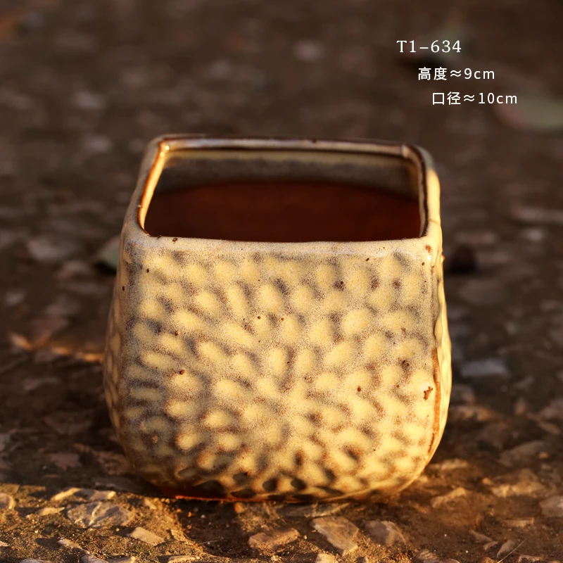 T1-634多肉花盆陶瓷多肉植物粗陶创意简约家用