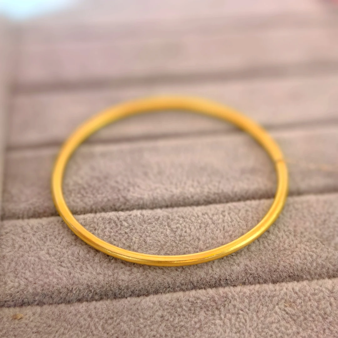 【小金姐专享】新款足金999古法素圈磨砂QAZ208