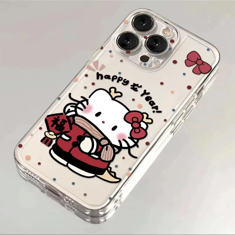 新年龙角凯蒂iPhone15ProMax手机壳苹果14PRO透明13新年12 11全包