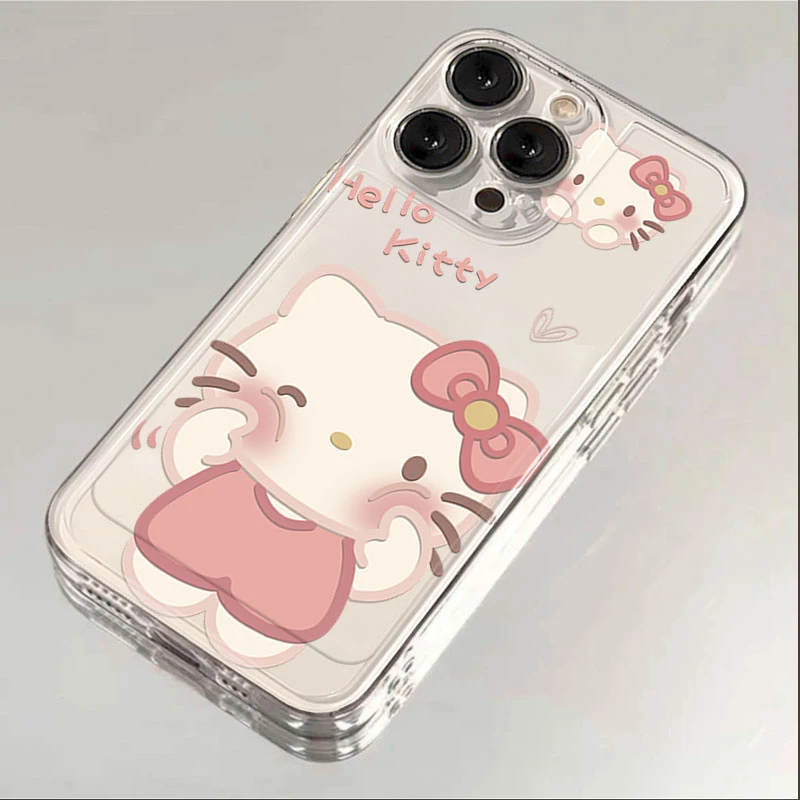 可爱凯蒂猫苹果15手机壳iphone14promax高级13硅胶12透明11全包XS