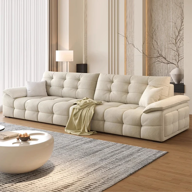 意式极简布艺沙发雪尼尔棉麻布沙发劳伦斯多人位现代简约客厅沙发