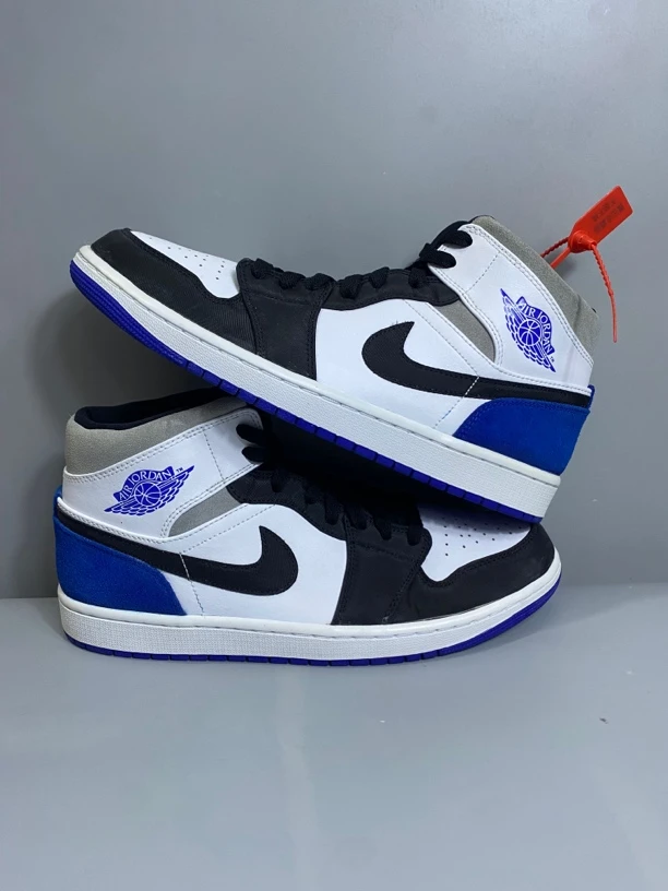 45码 95新/aj1白蓝/板鞋 公价989 瑕疵后跟色差