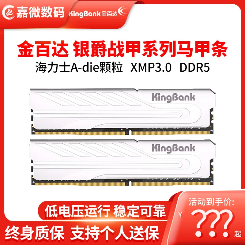 金百达DDR5 16G/32G 6000银爵海力士马甲条台式机电脑RGB高频内存