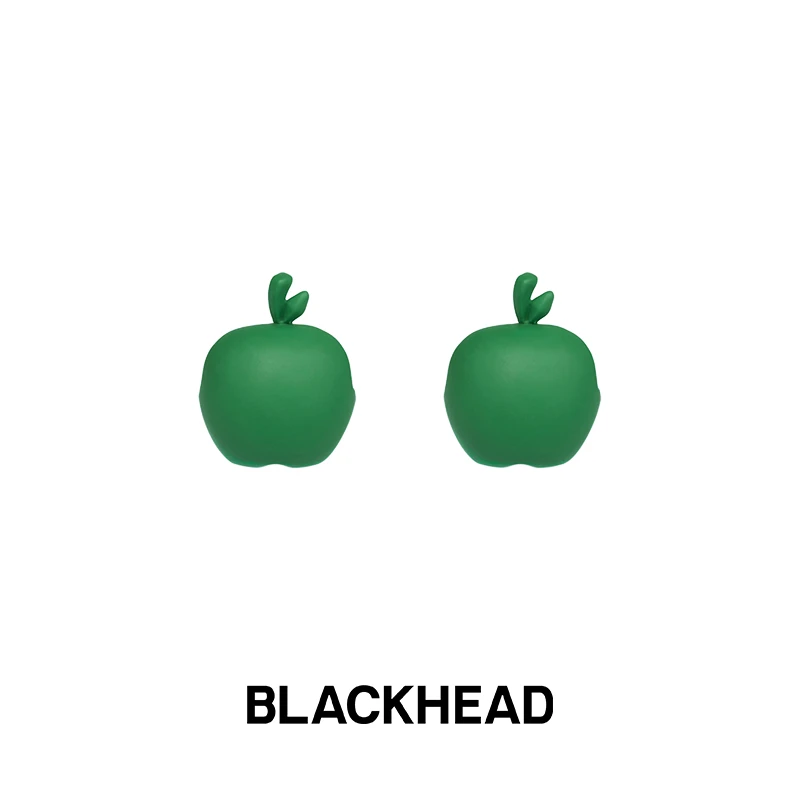 BLACK HEAD/黑头 钛钢耳饰 伊甸园简约绿色苹果耳钉【专享】