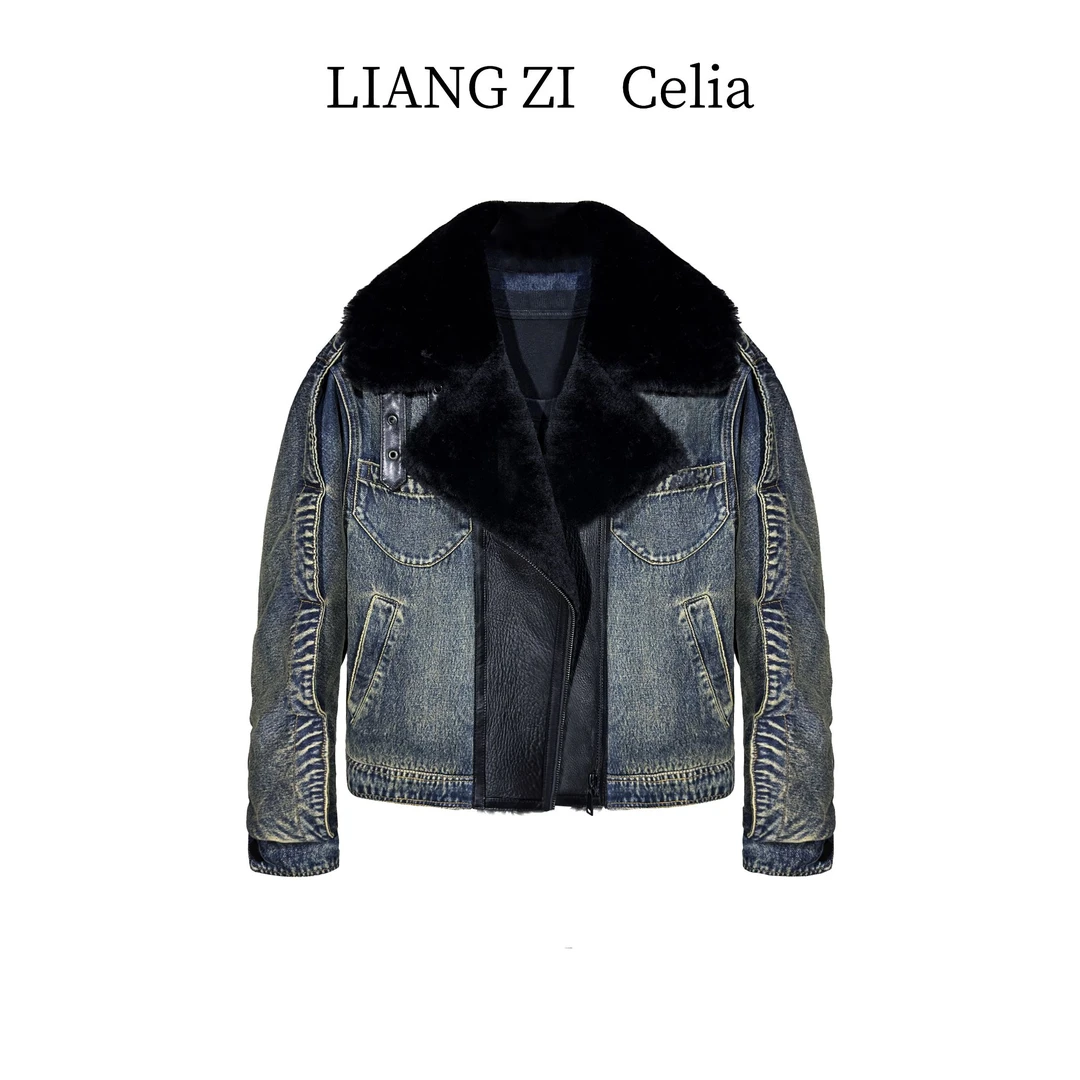 LZ Celia 【繁锦奢棉】90白鹅重磅牛仔美丽奴皮毛一体