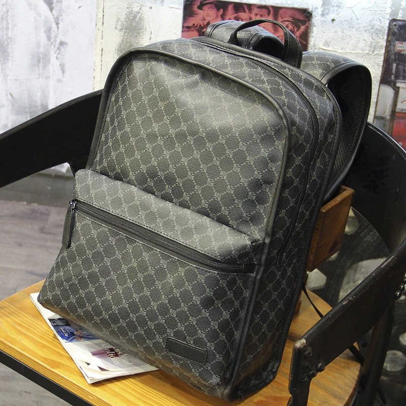 欧美风潮流时尚百搭双肩背包男士简约休闲商务旅行单肩包