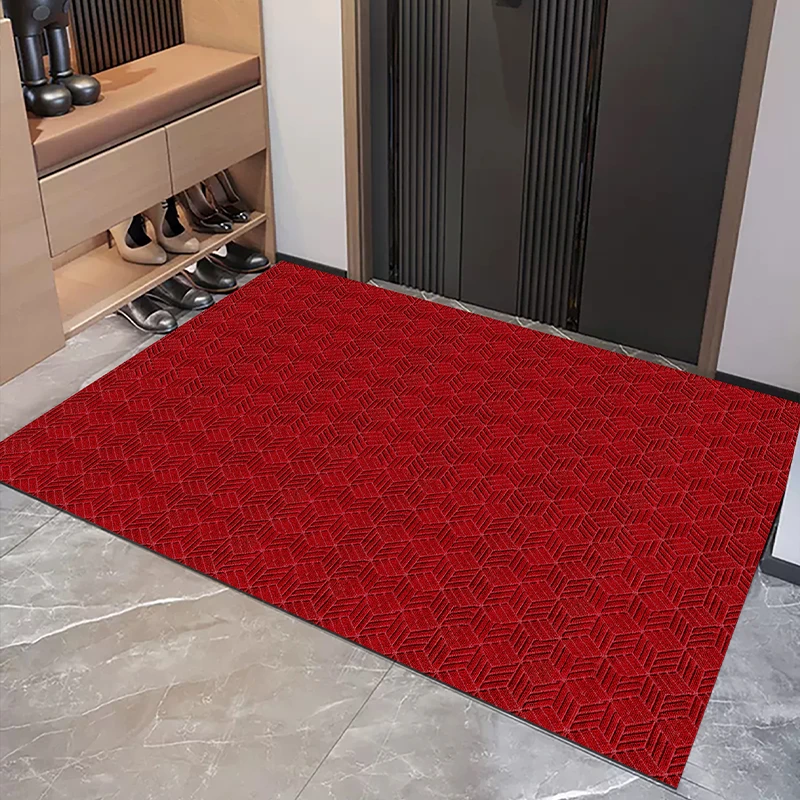 可定制裁剪入户地垫防滑门垫门外进门脚垫红色喜庆地垫吸水防滑垫