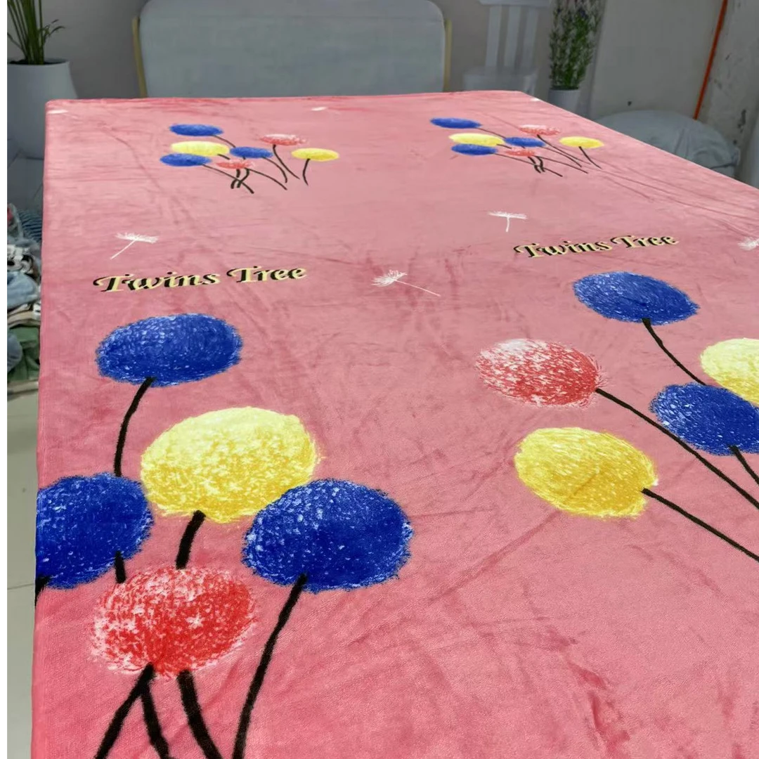 粉底蒲公英已包边 牛奶绒床单 不用备注