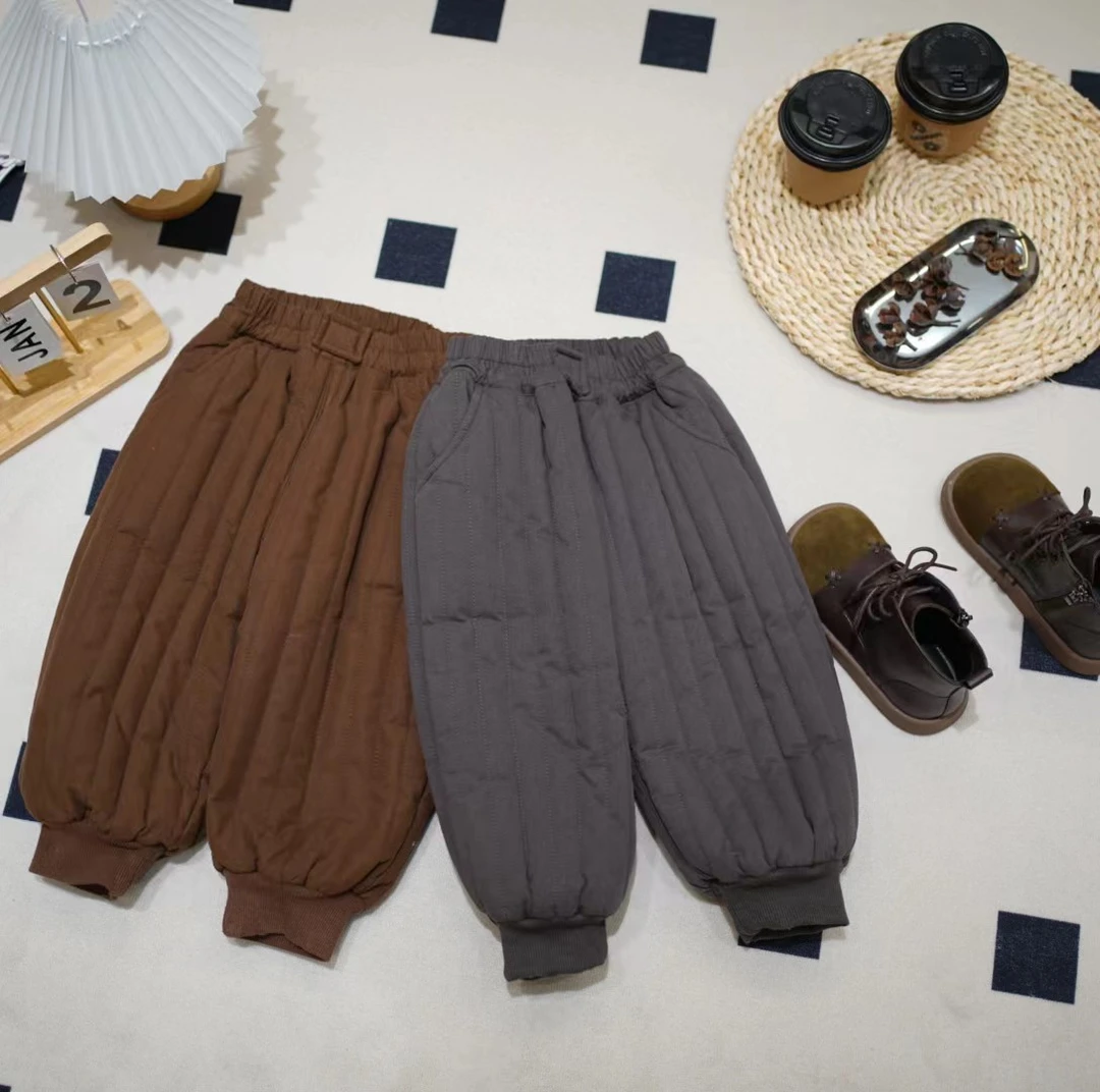 儿童冬季韩版简约百搭加绒加厚休闲裤SQ1523