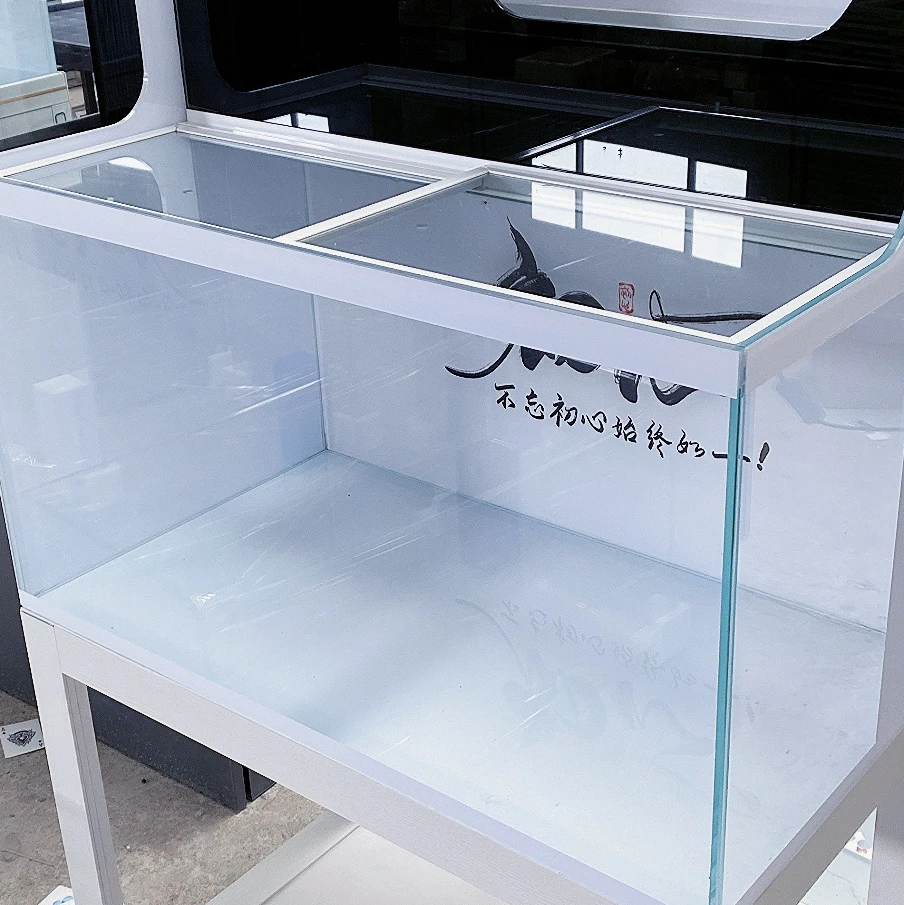 超白缸长80宽45高45水切一体上滤缸空气缸客厅鱼缸