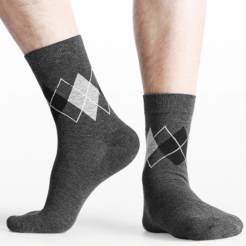 硅胶防裂袜中筒后跟硅胶防脚干脚裂男士袜子皲裂舒适爸爸耐穿防臭