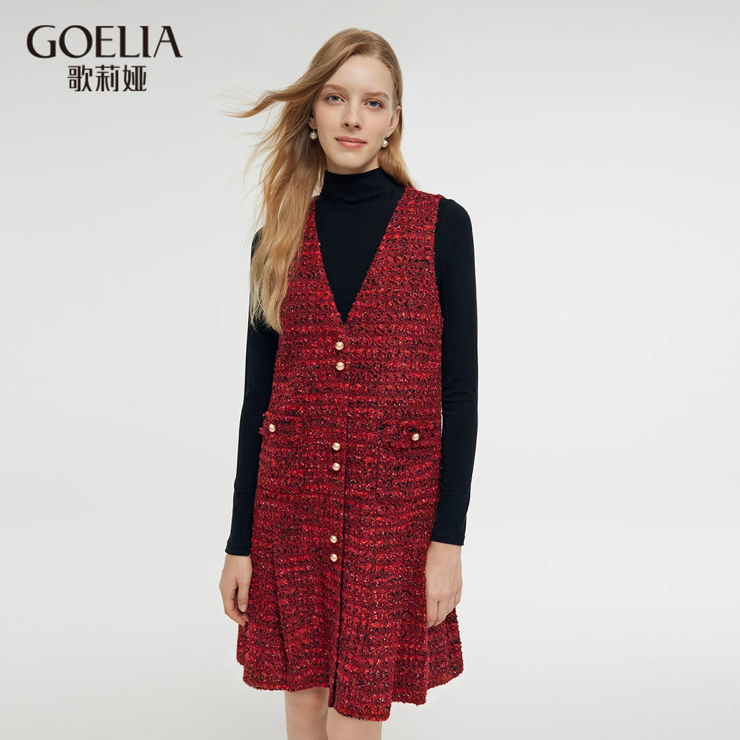 歌莉娅套装冬季绵羊毛小香风品质1CCRAB570