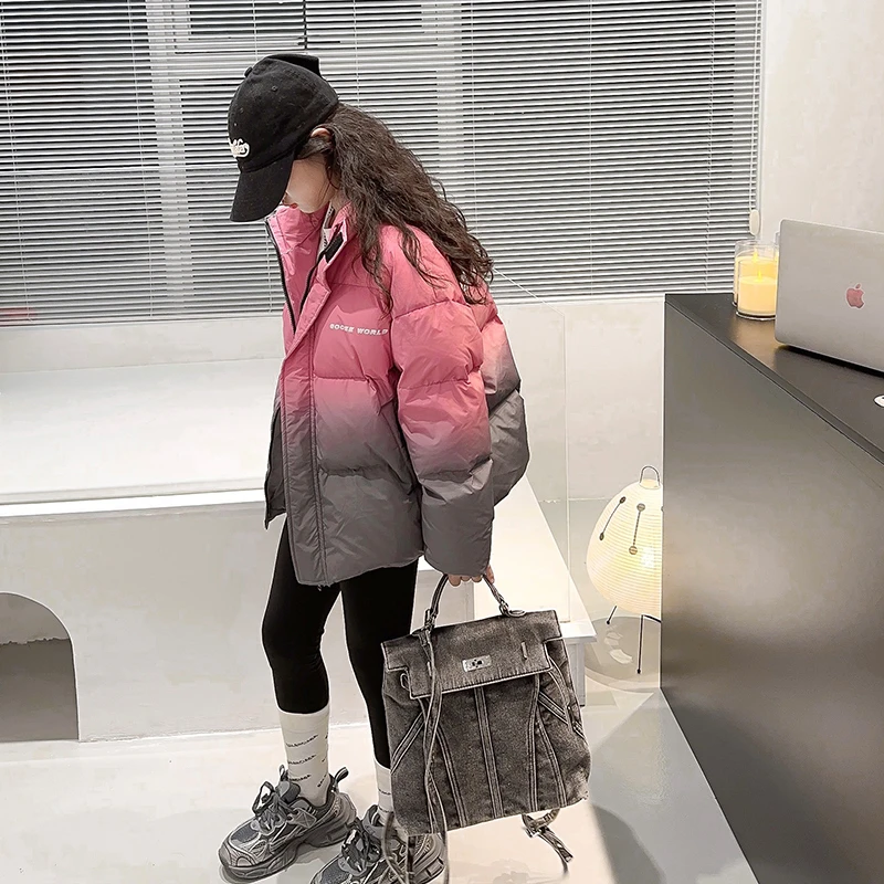 女童羽绒服冬装2024新款儿童洋气加厚白鸭绒女大童中长款网红外套
