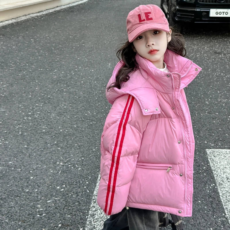 女童短款羽绒服6-12岁15岁冬季2023新款洋气中大童加厚儿童外套潮