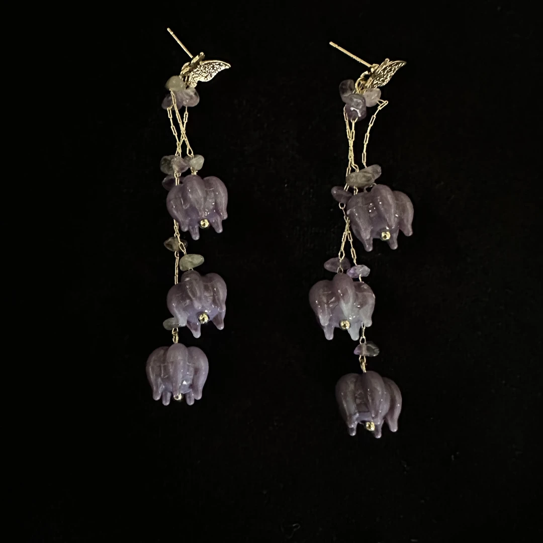 铜合金亚克力耳饰 C105 蝴蝶南瓜气质轻奢时尚