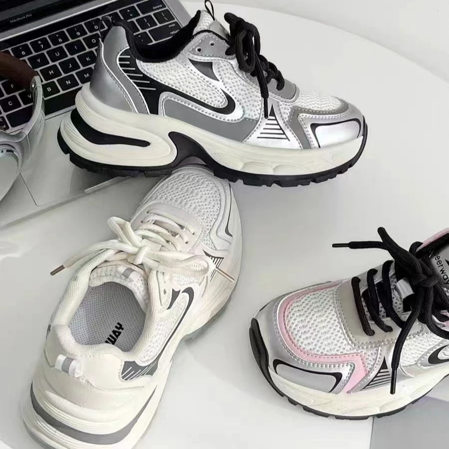 2024小仙女款老爹鞋增高时尚新款厚底摇摇底百搭运动女鞋MSTX2028