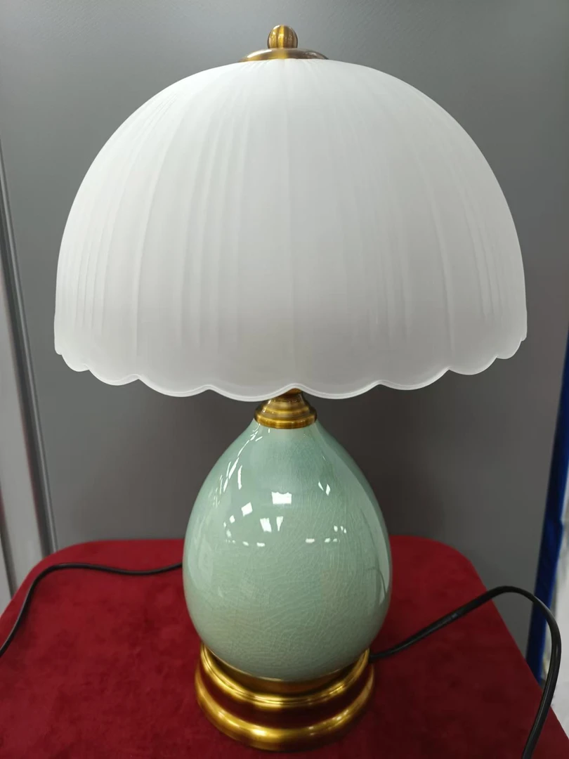 陶瓷台灯美式复古卧室床头台灯