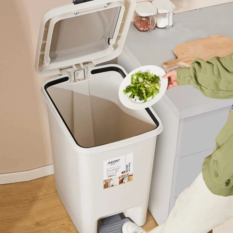 家用脚踩垃圾桶厨房厕所卫生间防臭带盖客厅大容量垃圾筒卧室纸篓