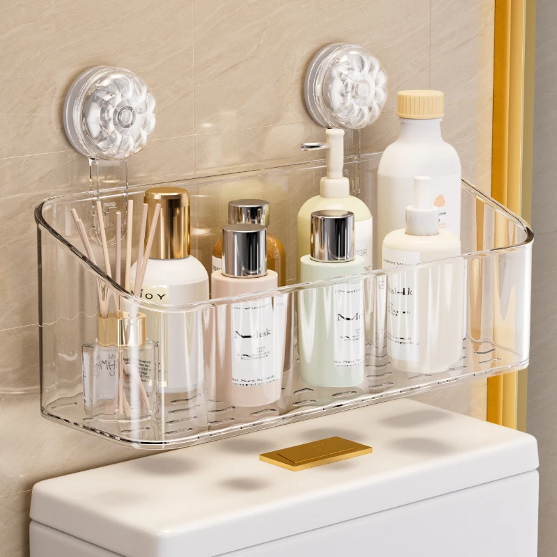 多功能吸盘置物架马桶上方厕所浴室卫生间壁挂免打孔壁挂式收纳盒