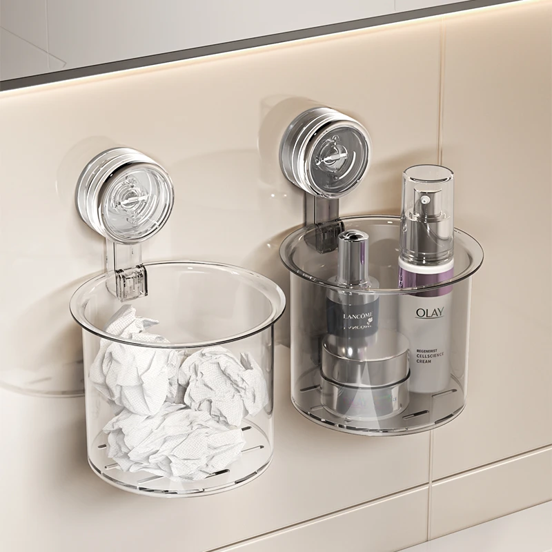 吸盘废弃洗脸巾收纳盒擦脸巾置物架壁挂式卫生间浴室棉柔巾放置盒