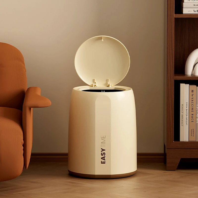 垃圾桶家用带盖按压开盖厨房卫生间客厅时尚日式厕所圆形桶废纸篓