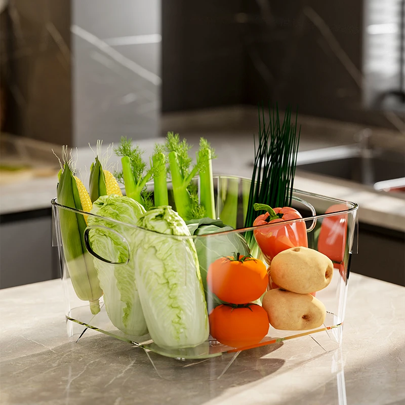 沥水篮厨房洗菜篮洗菜盆轻奢高档家用客厅洗水果盘网红大号加厚