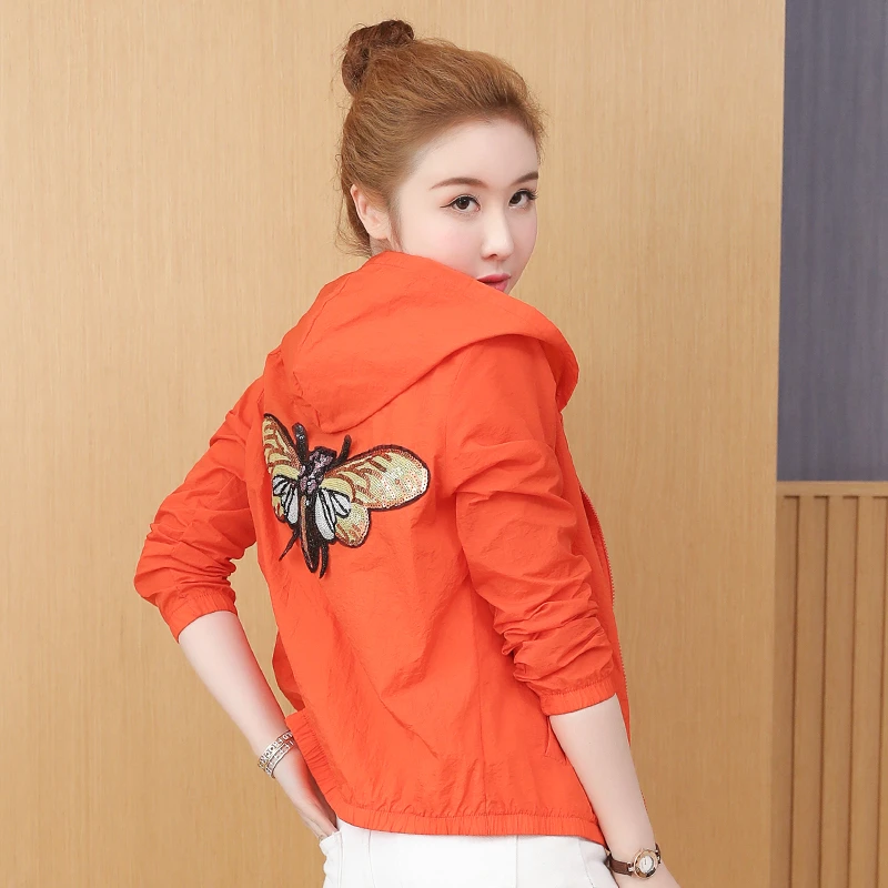 防晒衣2025夏季韩版简约宽松显瘦刺绣短外套女洋气时尚棒球服