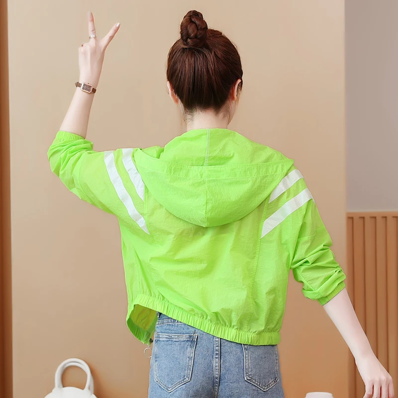 防晒服女2025夏新款透气减龄小个子休闲时尚运动服女短款薄外套